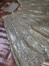 Exquisite grey gold satin partywear Lehenga