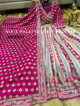 Niks collection - pink crepe silk printed lehenga