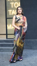 Sara Ali Khan inspired sequins organza colourful saree