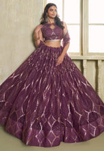 Wine sequins Lehenga