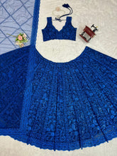 Royal blue sequinned partywear Lehenga