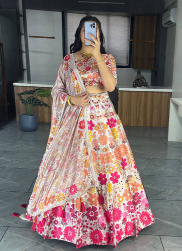 Floral and Geometric collection - digital print lehengas (plus size too)