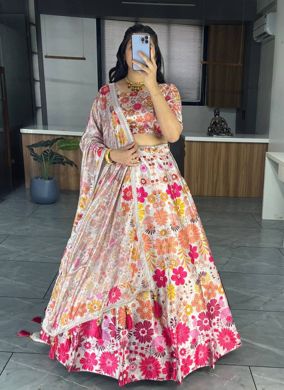 Floral and Geometric collection - digital print lehengas (plus size too)