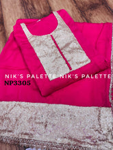 Niks collection - pink chinon silk anarkali (plus size option)