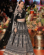 Sonakshi inspired black and gold Lehenga