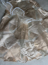White gold tissue lehenga
