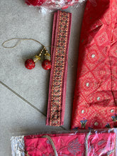 Rianna collection of Gorgeous coral silk lehenga