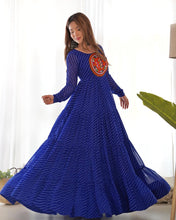 Roya blue leheriya gown