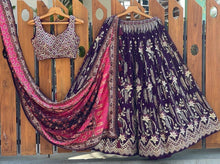 Regal purple embroidered Lehenga