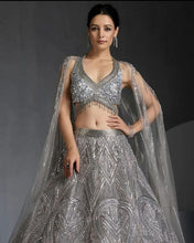 Silver sequins stylish Lehenga (special Sangeet night)