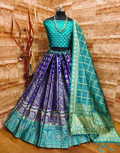 Brocade and Banarasi silk Lehenga