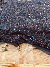 Black velvet sequinned Lehenga