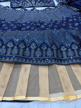 Navy blue glittery Lehenga