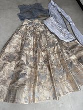 Silver and gold lehenga saree