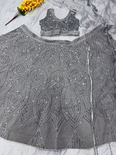 Silver sequins stylish Lehenga (special Sangeet night)