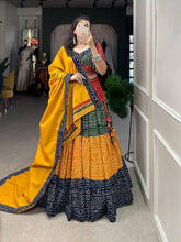 Festive bandhani print multi Lehenga readymade