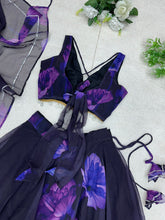 Midnight purple floral readymade Lehenga