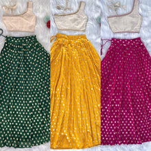 Kids green polka zari Indo western Lehenga (1 month - 6 years)