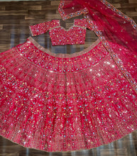 Rani pink satin Lehenga