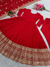 Bollywood inspired red party wear anarkali