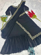 Viral saree gown in black