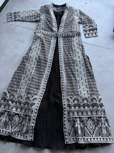 Black gown with jacket and belt