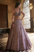 Mauve glamorous silk lehenga