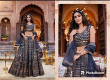 Boutique collection - blue stone and gold Lehenga