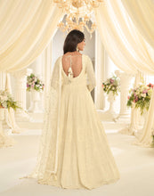 Lucknowi chikankari ivory anarkali