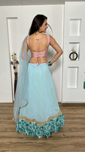 Sea green and pink glitter Lehenga