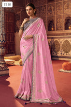 Purple and pink art silk designer saree