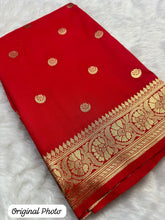 Sonakshi inspired red soft silk saree