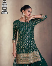 Chinnon embroidered dark green trouser set