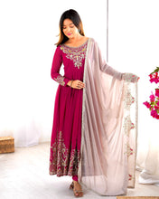 Rani pink party wear look gown