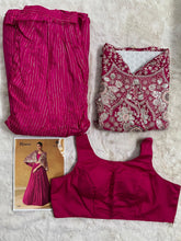 Hot pink readymade Lehenga with shrug