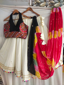 Kutchi work and halter necks readymade chaniya choli