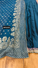 Niks collection - blue angrakha silk gown (plus size option)