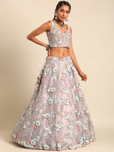 Mauve floral Lehenga