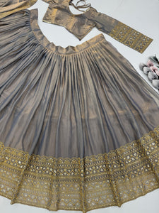 Metallic lilac and antique gold undertone
