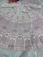 Elegant lilac resham embroidered Lehenga
