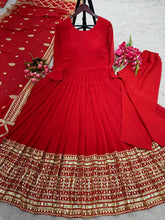 Bollywood inspired red party wear anarkali