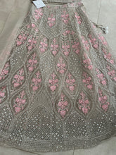 Boutique collection - natural and pink mirror embroidered Lehenga