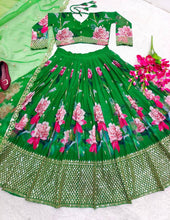 Green floral Lehenga