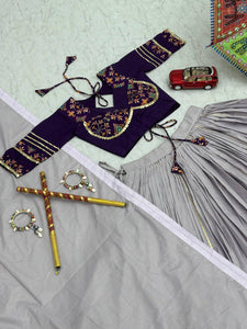 Pure cotton lilac and purple Chaniya choli