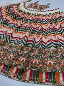 Colourful zig zag Lehenga (also available for plus and tall)