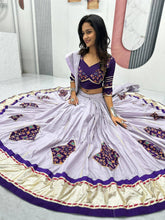 Pure cotton lilac and purple Chaniya choli