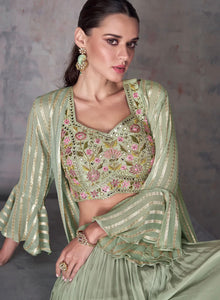 Lovely Green trouser set with jacket