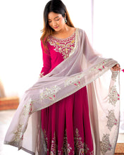Rani pink party wear look gown