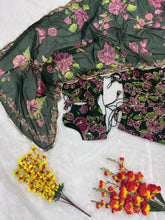 Dark green embroidered sharara style outfit