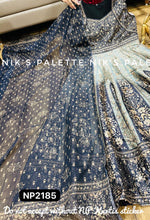 Niks - grey and blue silk gown